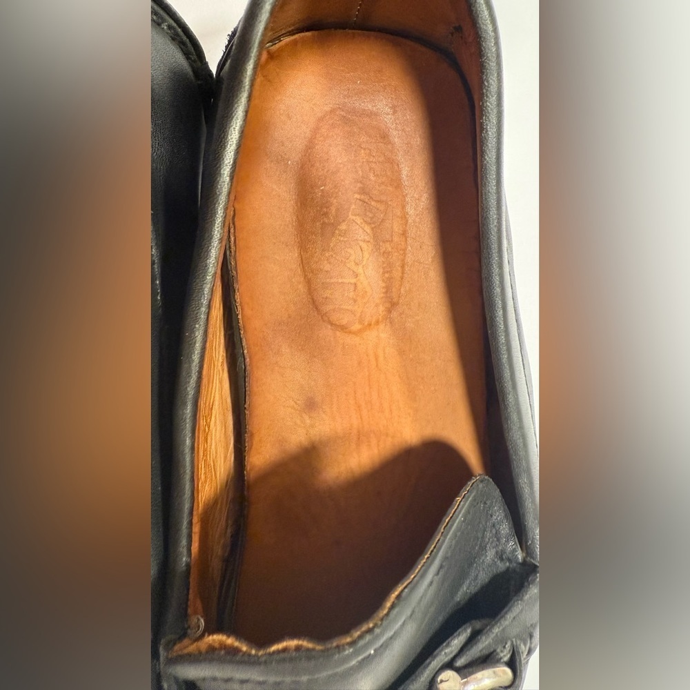 Salvatore Ferragamo Black Leather Gancini Bit Driver Loafers - Size 11 EEE Wide - Picture 9 of 16